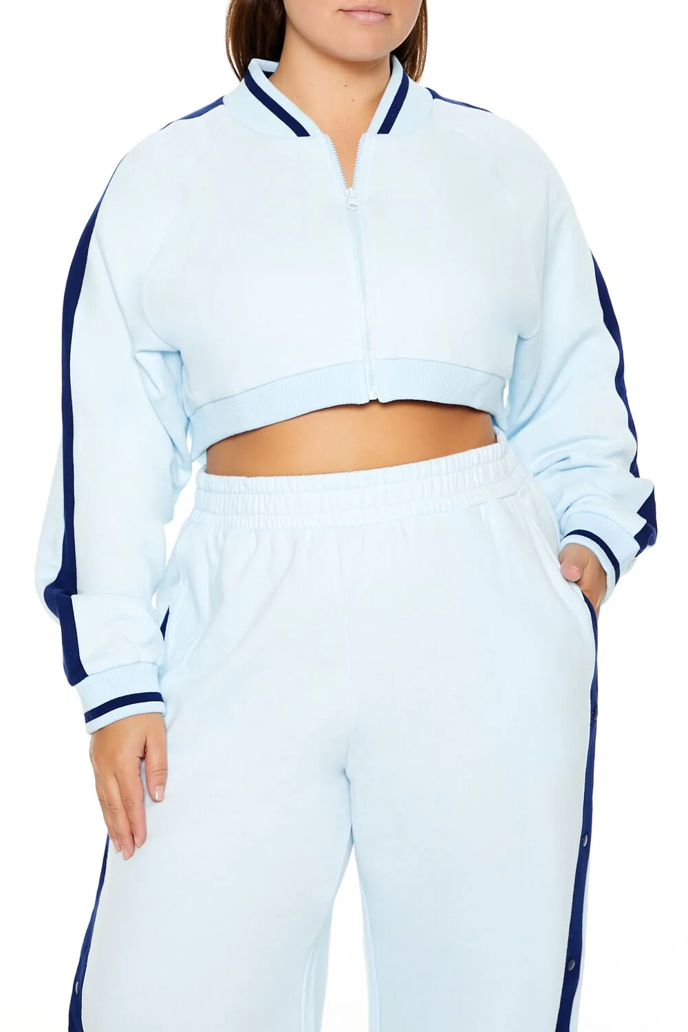 Plus Size Active Striped Jacket - Image 7
