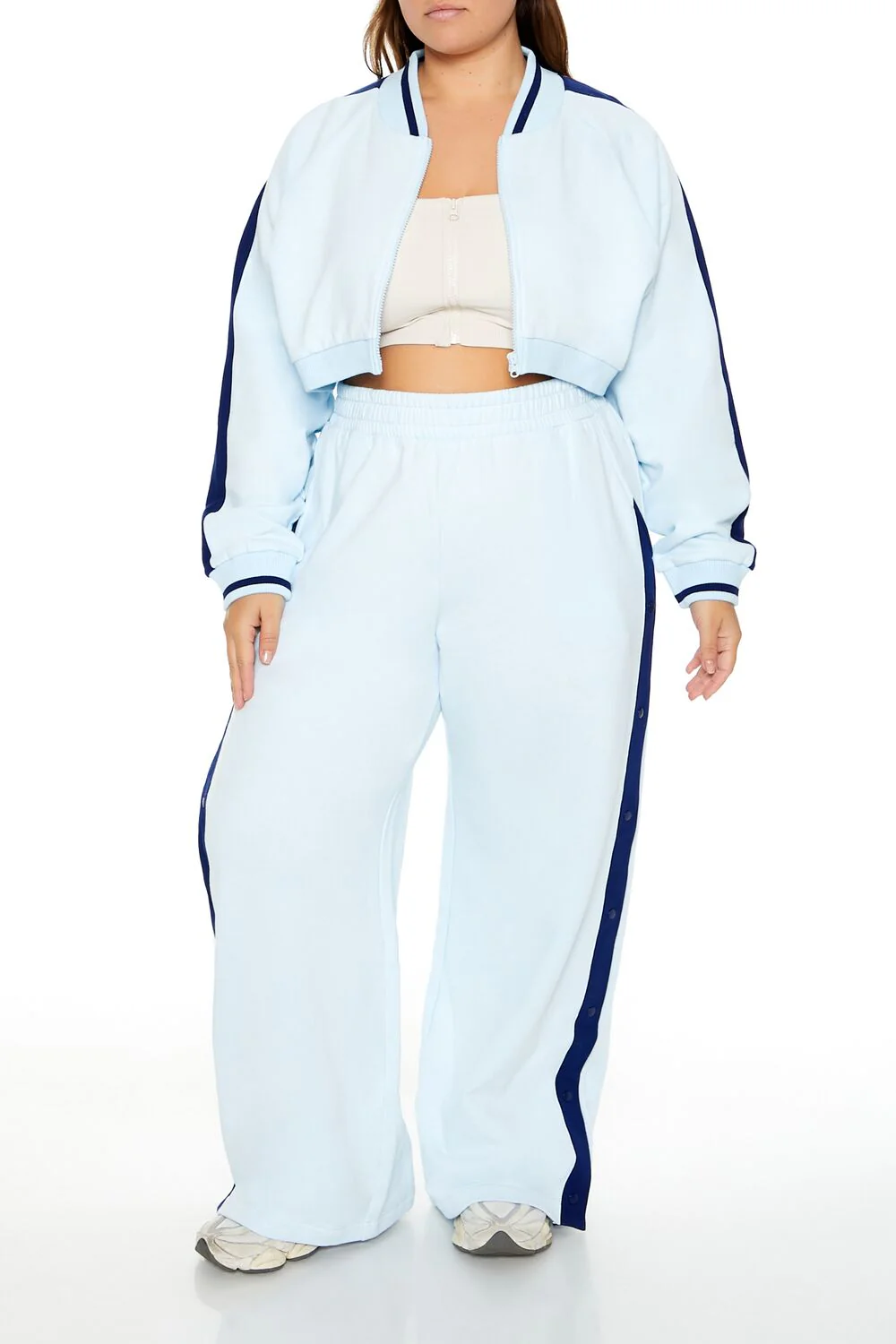 Plus Size Active Striped Jacket - Image 8