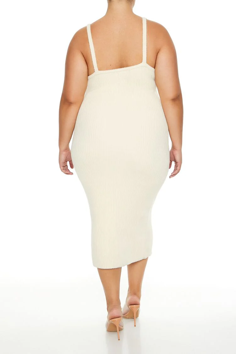 Plus Size Sweater-Knit Midi Dress - Image 4