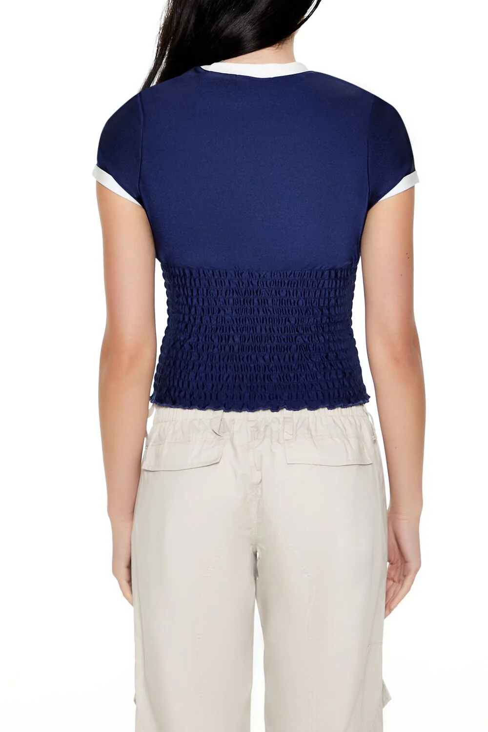 Smocked Ringer LA Cropped Tee - Image 5