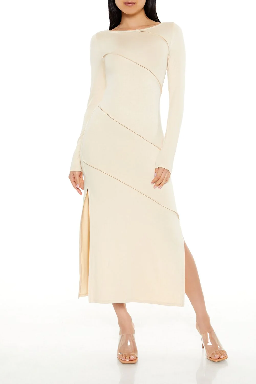 Asymmetrical Slit Midi Dress - Image 6