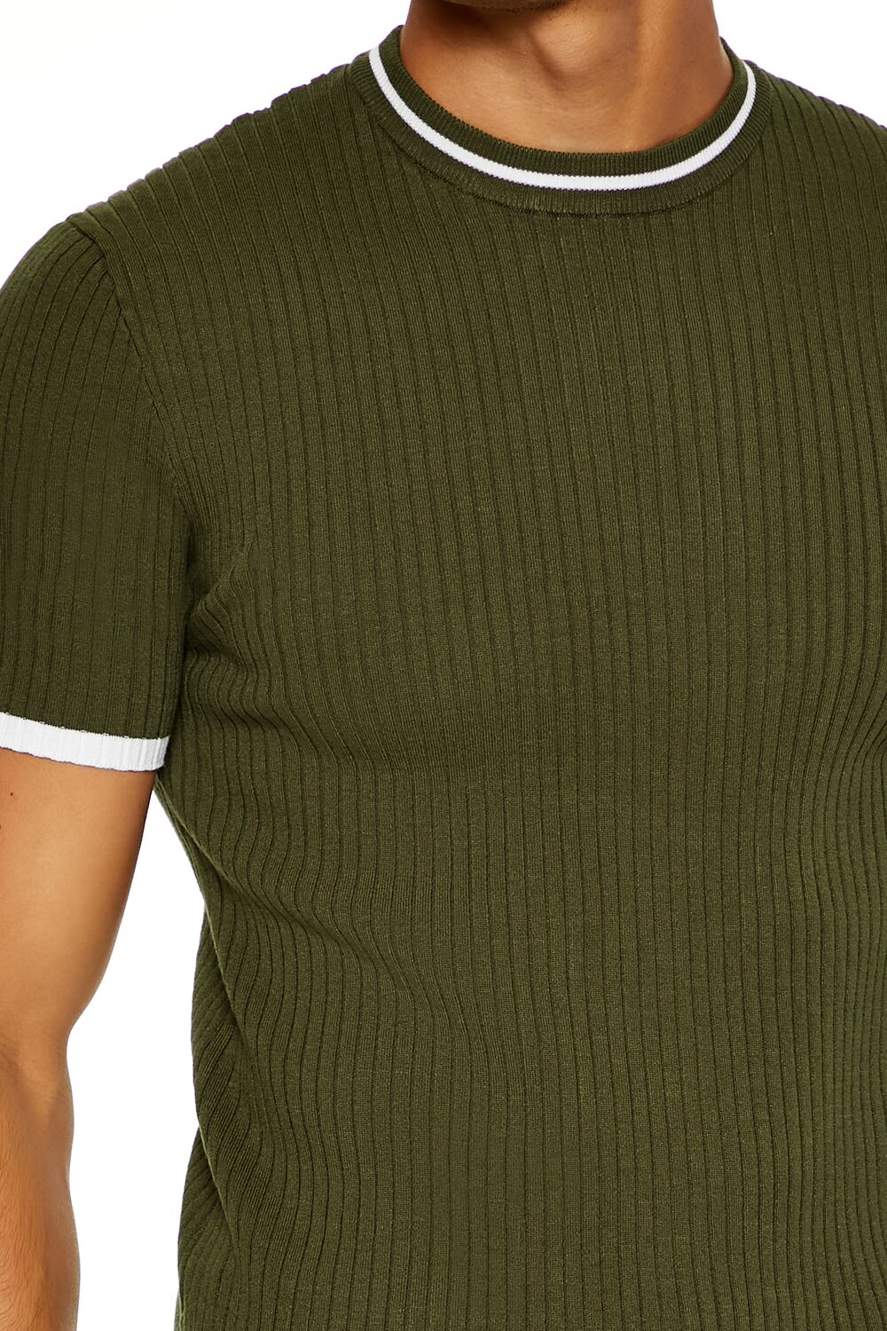 Sweater-Knit Ringer Tee - Image 3
