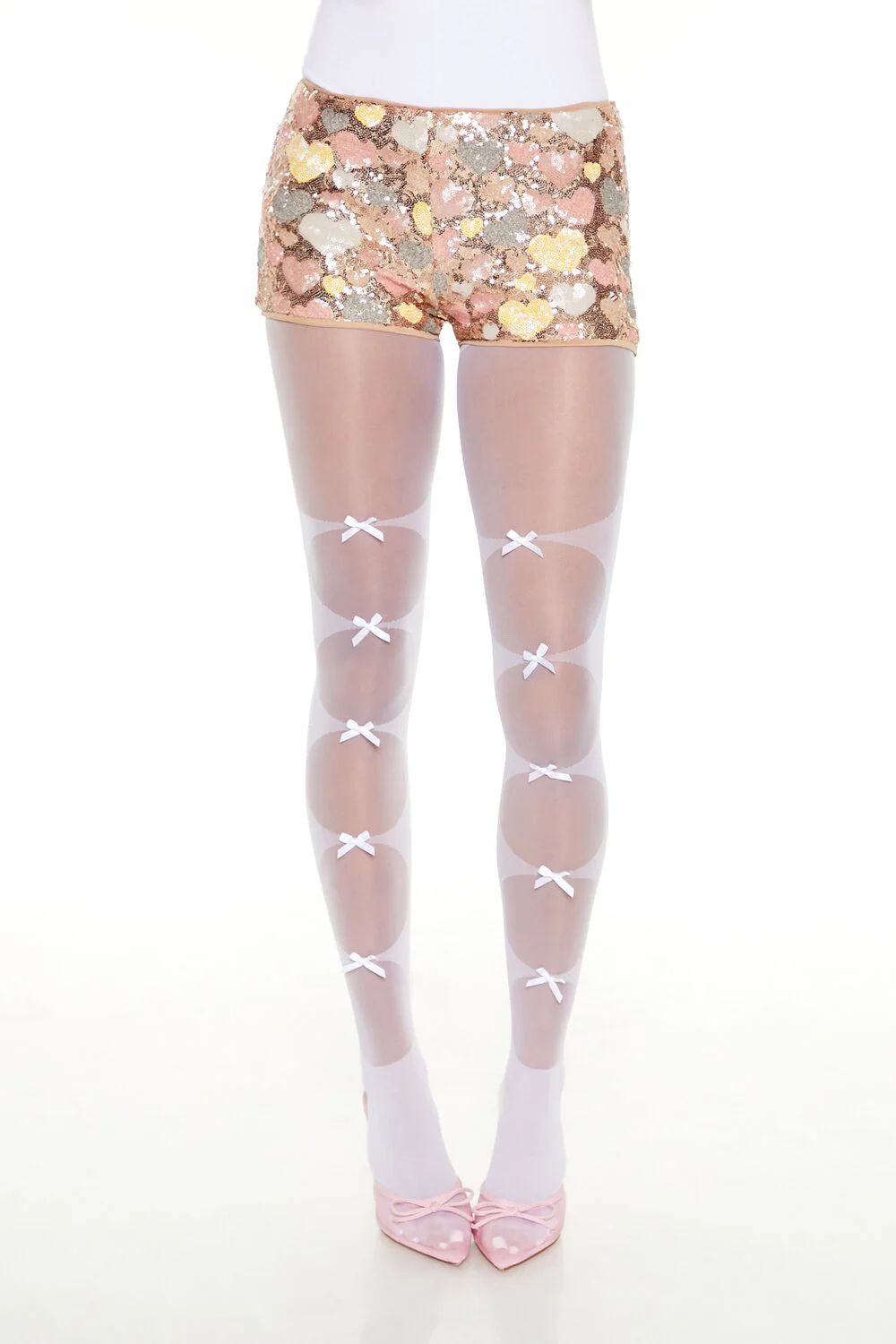 Sequin Heart Shorts - Image 2