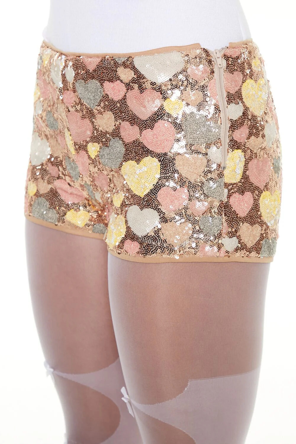Sequin Heart Shorts - Image 5