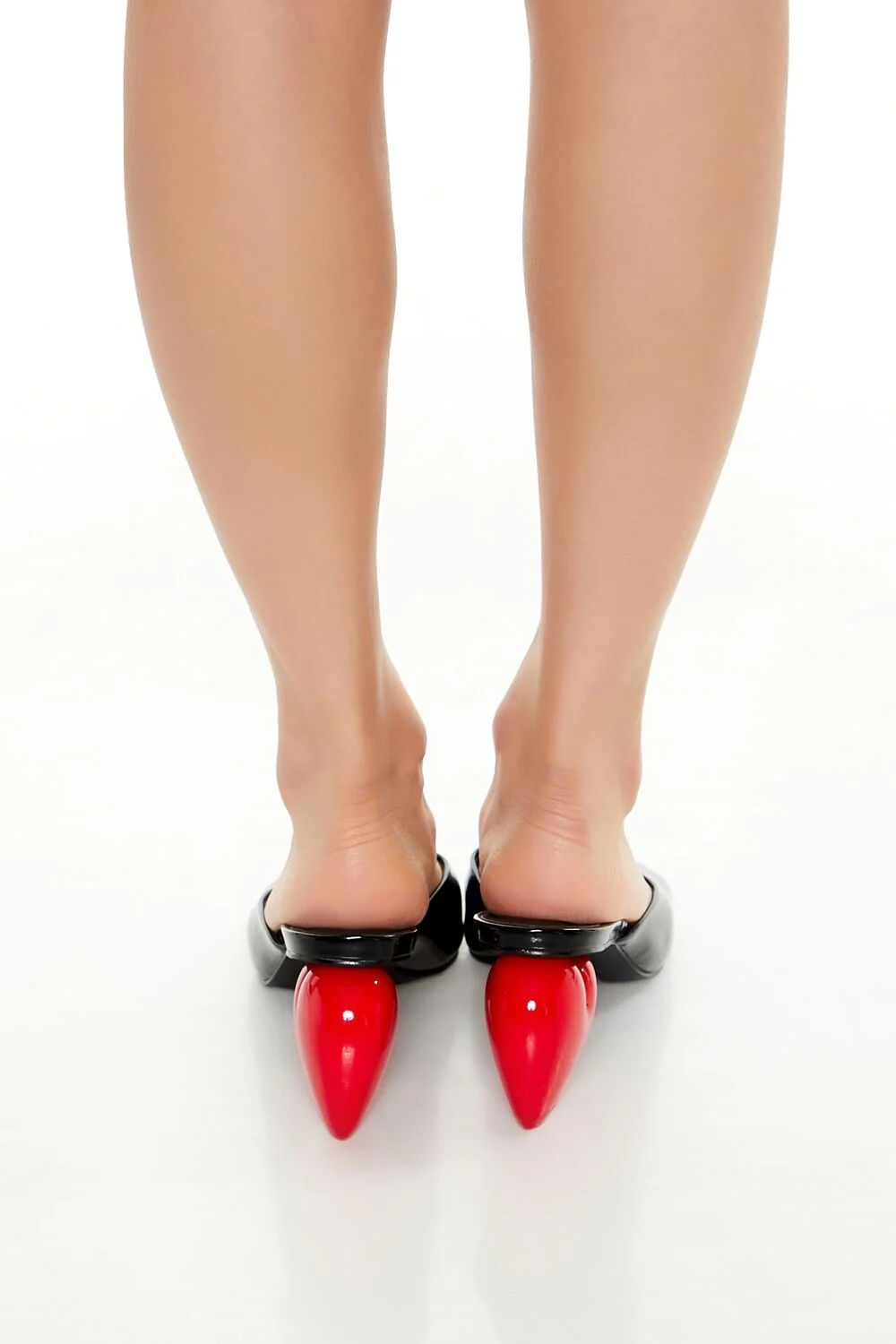 Faux Patent Leather Heart Heels - Image 3