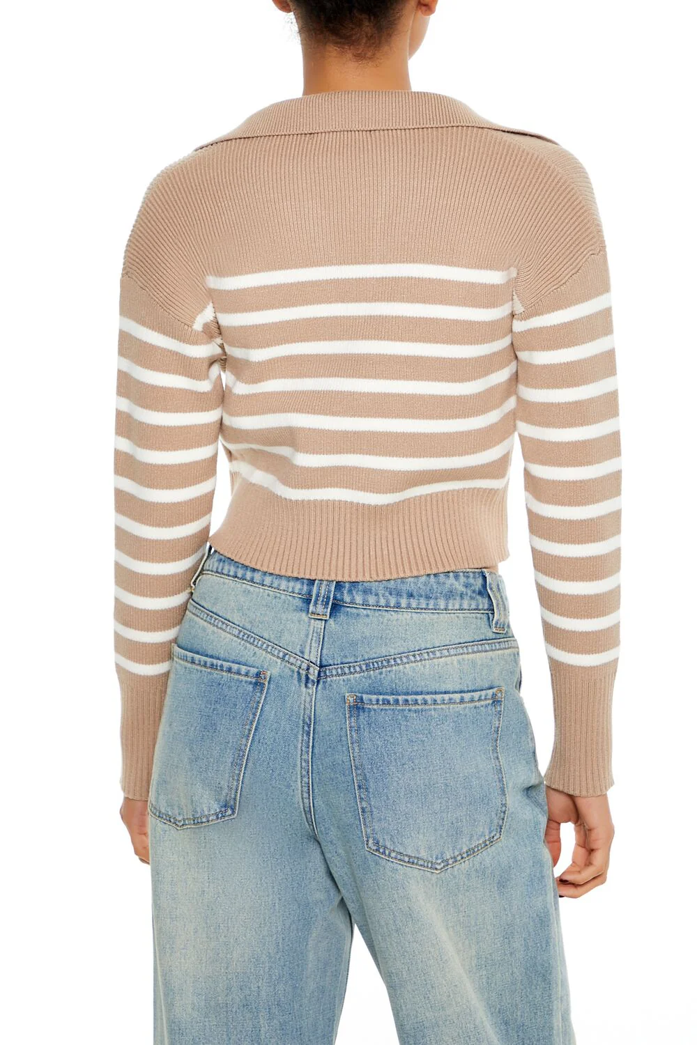 Striped Cropped Sweater - Image 5