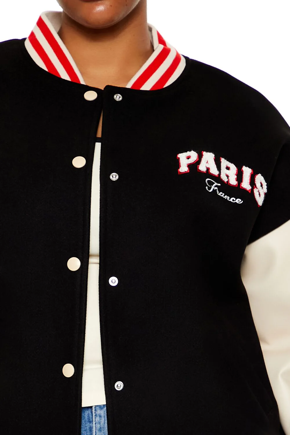 Plus Size Paris Varsity Jacket - Image 3