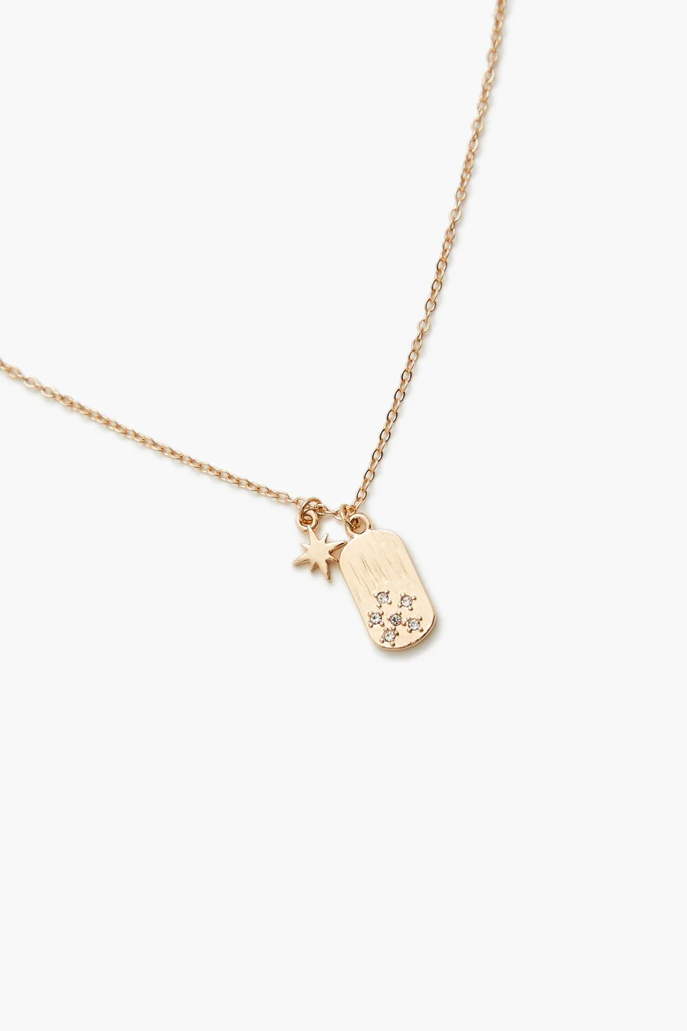 Star & Dog Tag Charm Necklace - Image 2