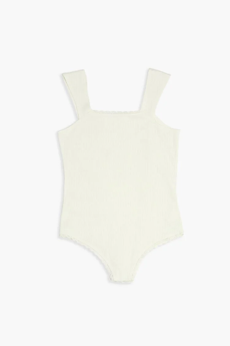 Girls Lace-Trim Bodysuit (Kids) - Image 2