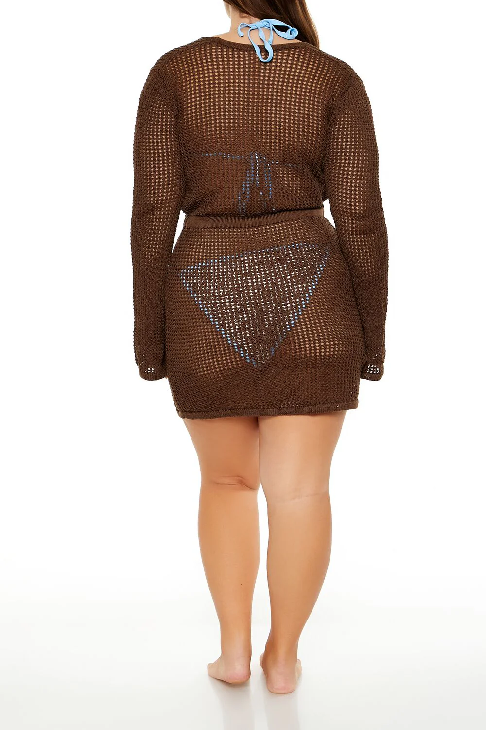 Plus Size Crossed Swim Cover-Up Dress - Image 4