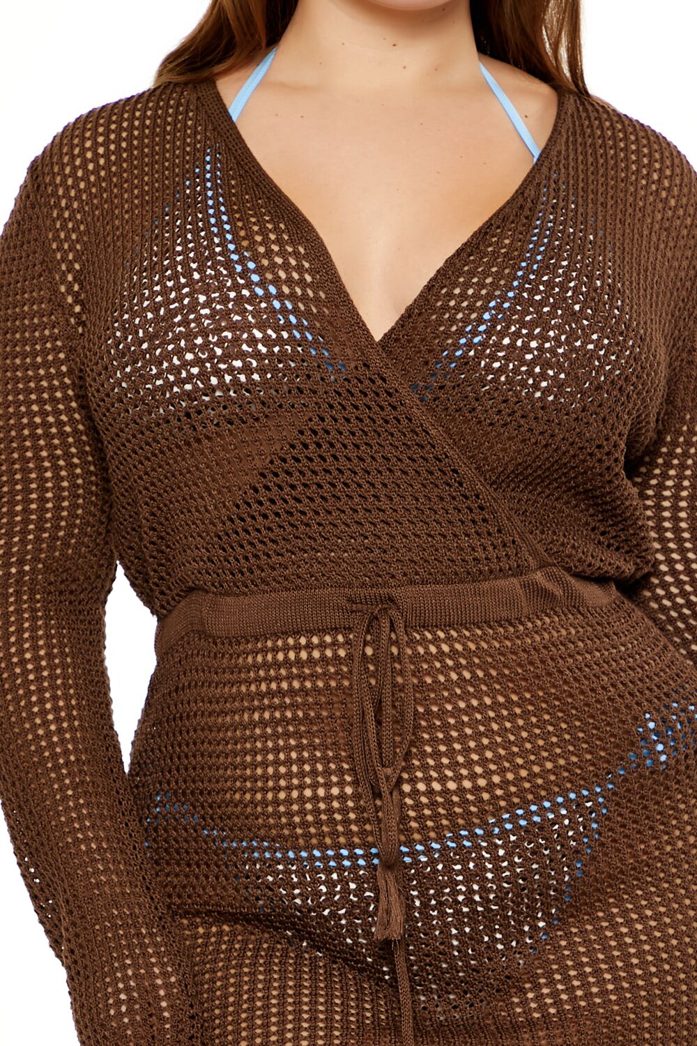 Plus Size Crossed Swim Cover-Up Dress - Image 5
