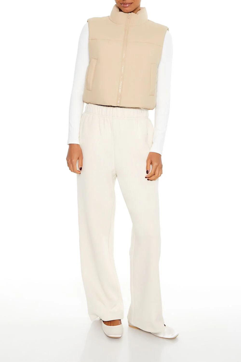 Quilted Cropped Puffer Vest - Image 7
