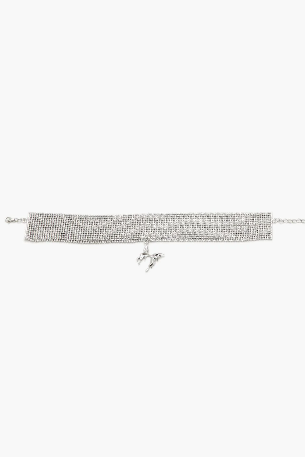 Rhinestone Butterfly Choker Necklace - Image 2
