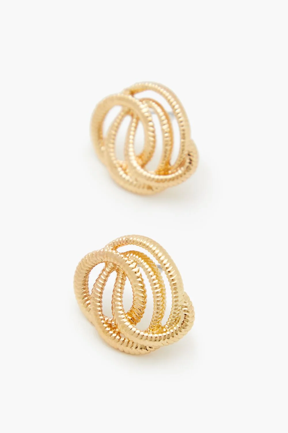 Etched Abstract Stud Earrings - Image 2