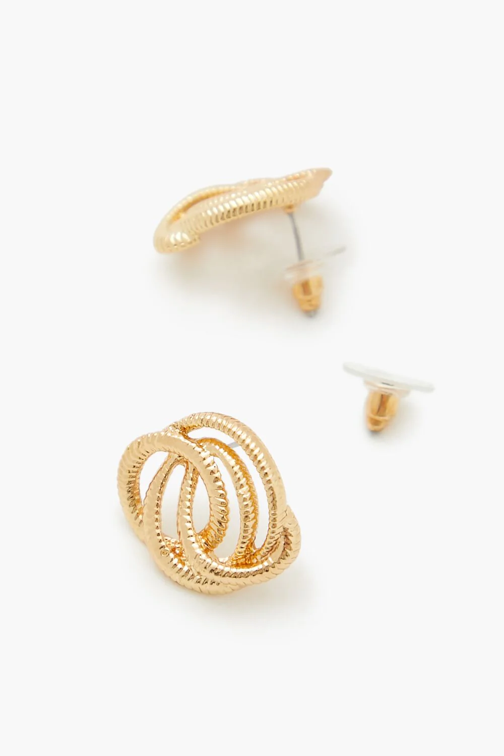 Etched Abstract Stud Earrings - Image 3