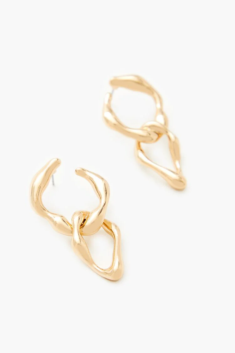 Abstract Chain Drop Earrings - Image 2