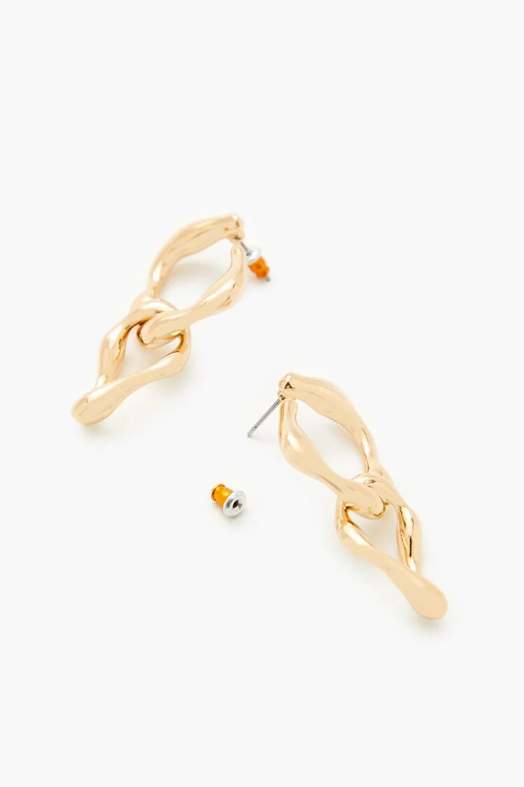 Abstract Chain Drop Earrings - Image 3