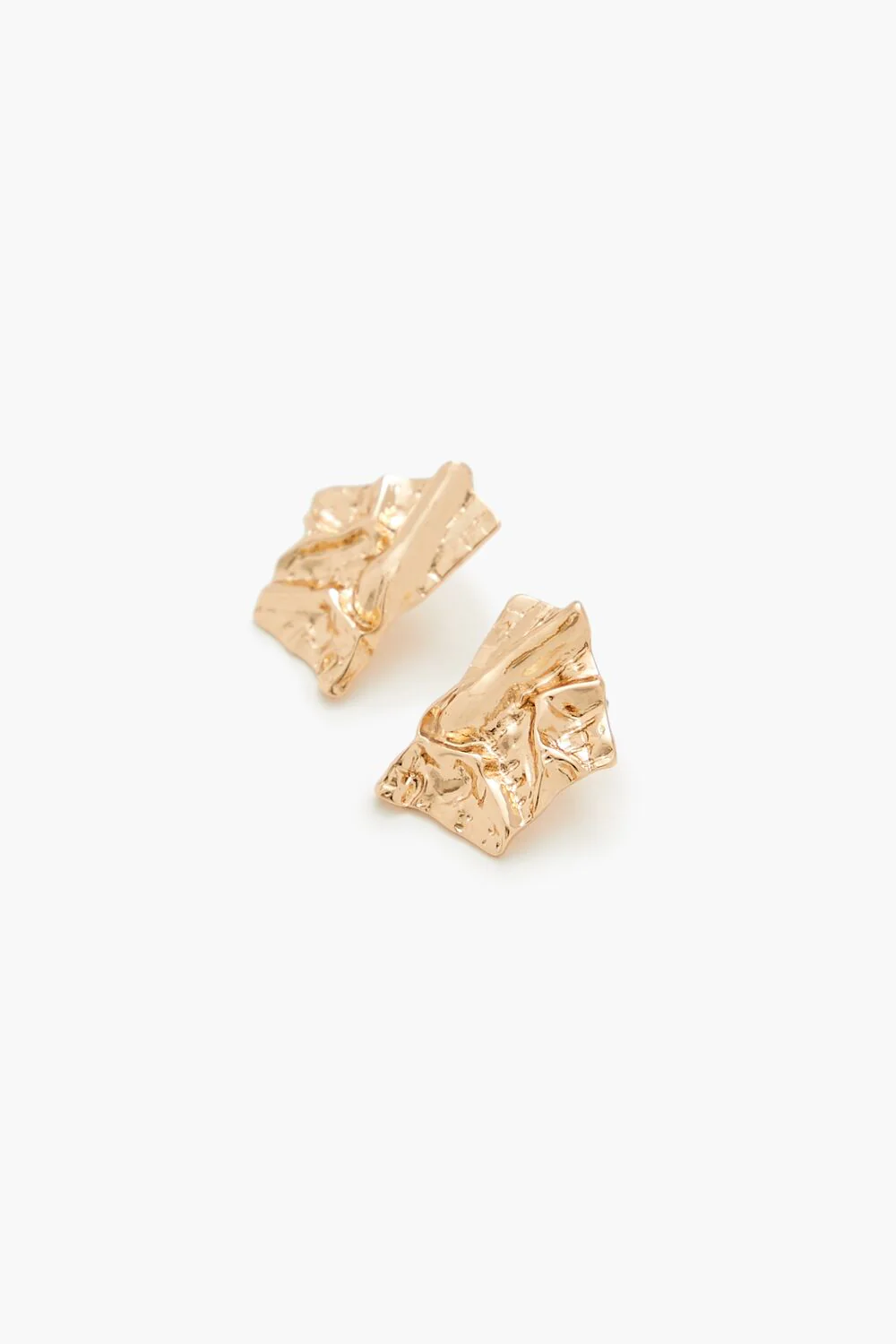 Hammered Geo Drop Earrings - Image 2
