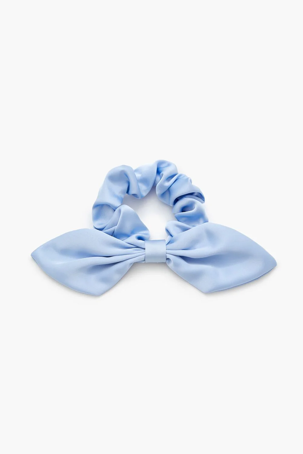 Ruched Satin Bow Hair Scrunchie - Image 4