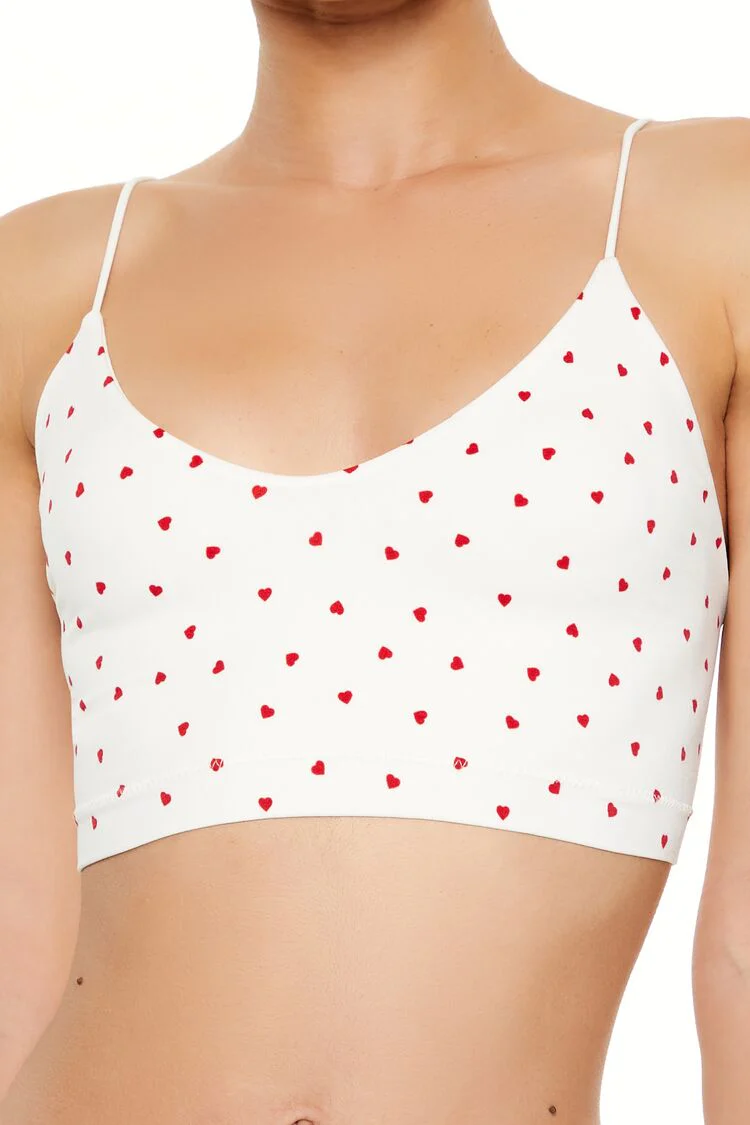 Seamless Heart Print Bralette - Image 2