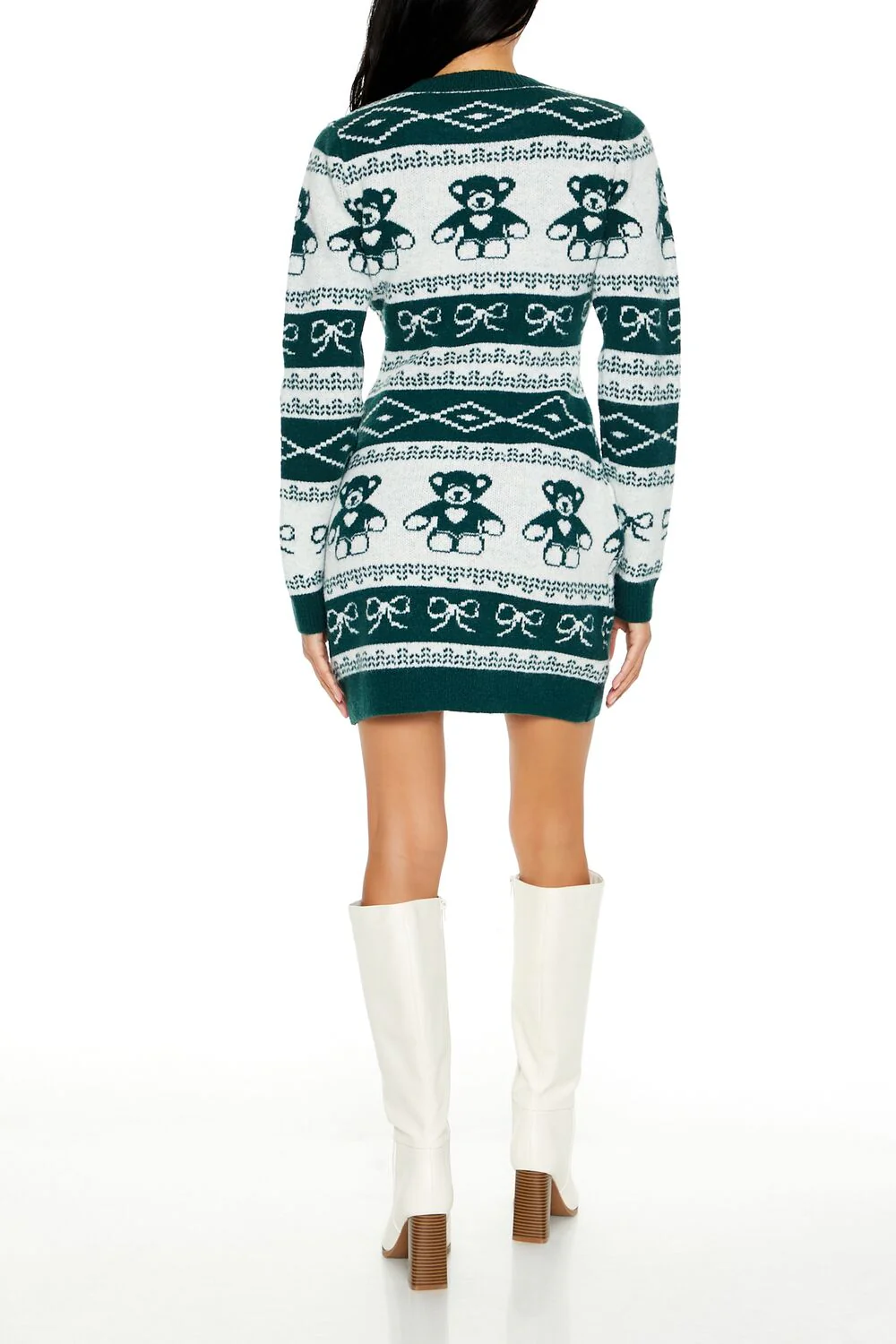 Fair Isle Mini Sweater Dress - Image 4