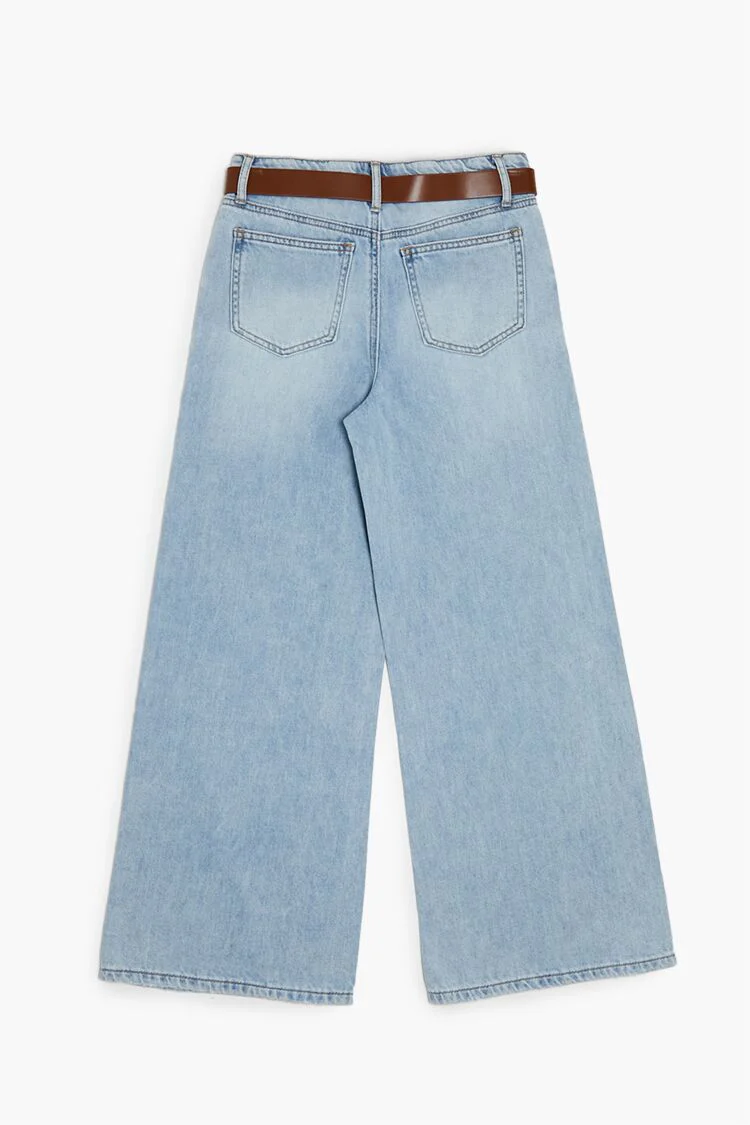 Girls Butterfly Belted Jeans (Kids) - Image 2