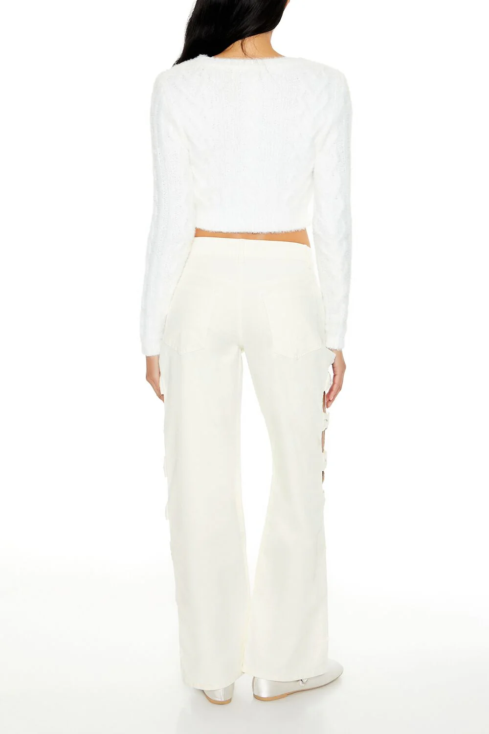 Bow Velvet Cutout Pants - Image 9
