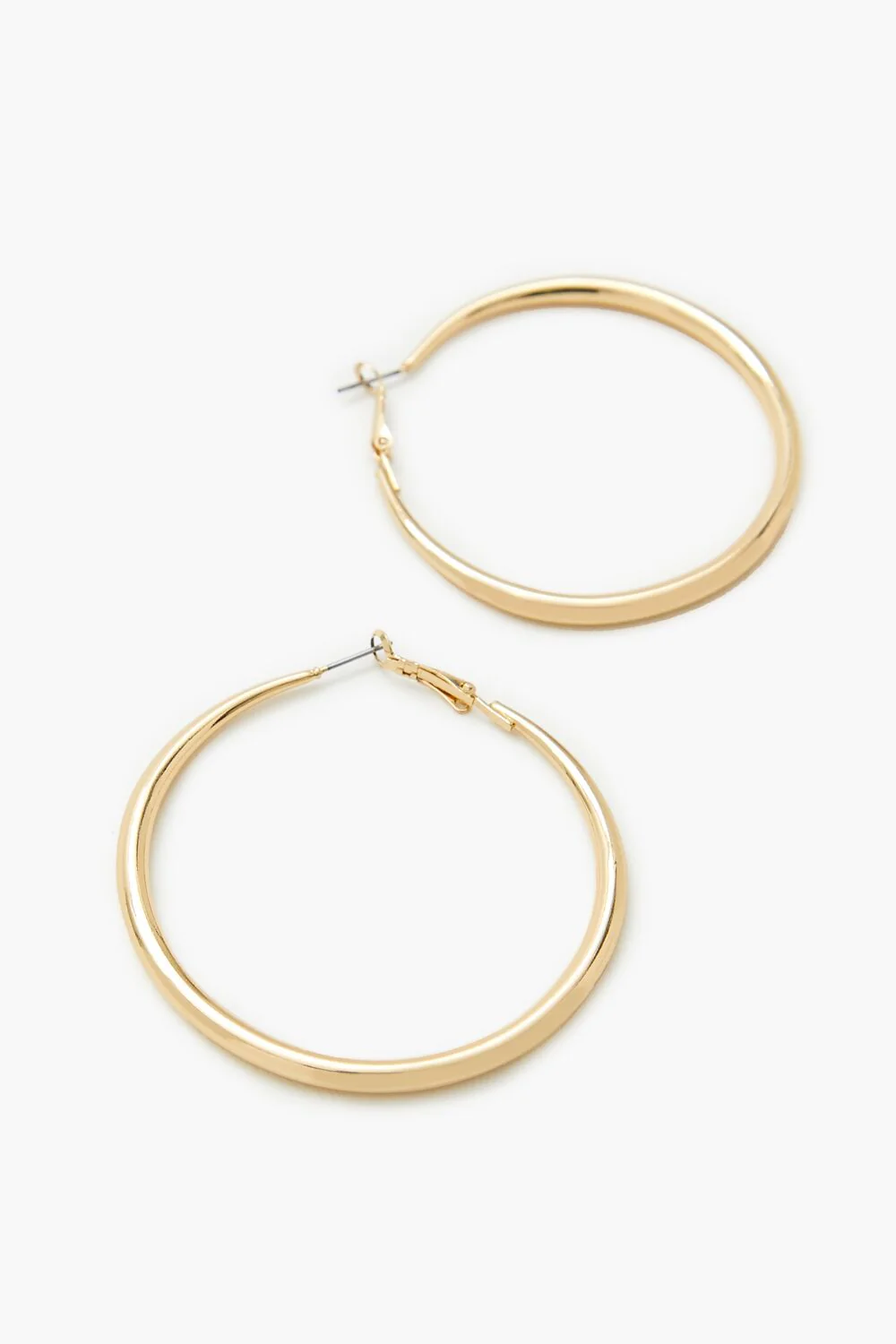 Smooth Omega Hoop Earrings - Image 2