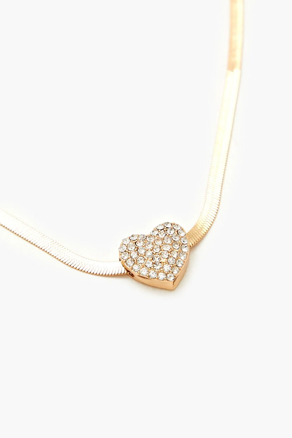 Rhinestone Heart Pendant Necklace - Image 2