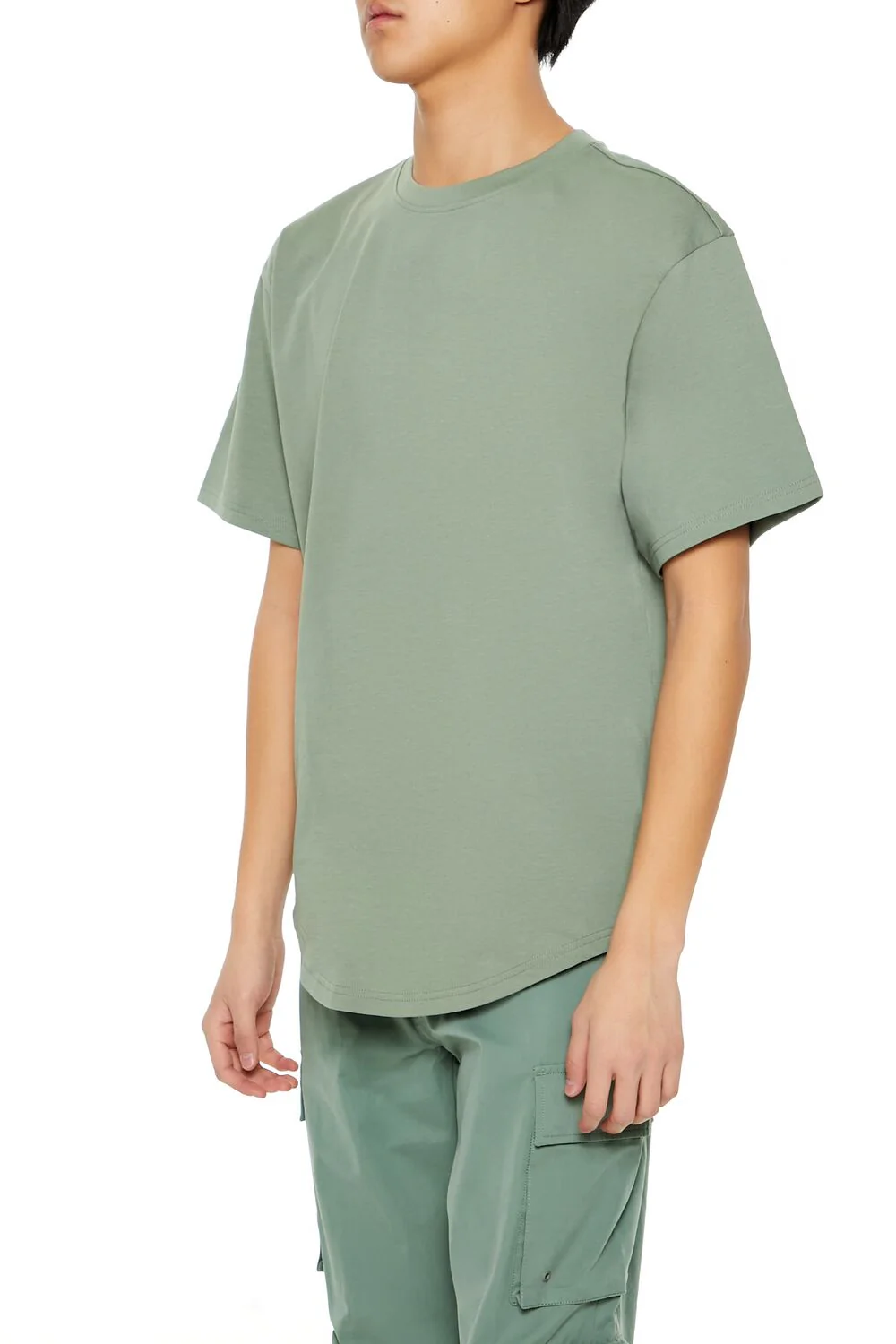Cotton Curved-Hem Tee - Image 4