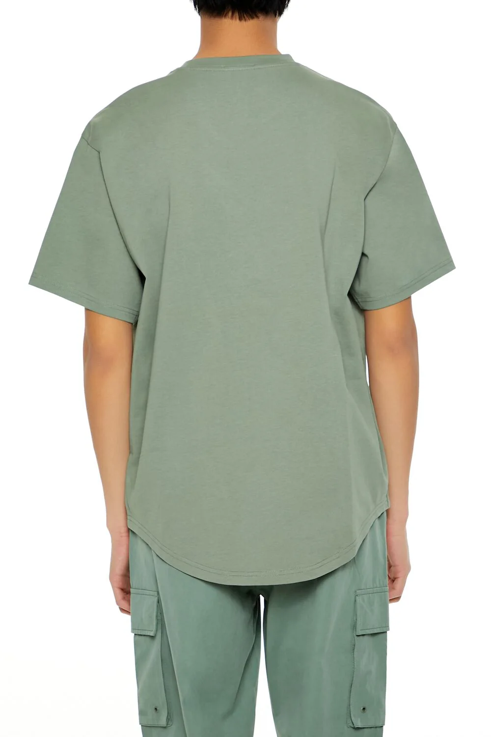 Cotton Curved-Hem Tee - Image 5