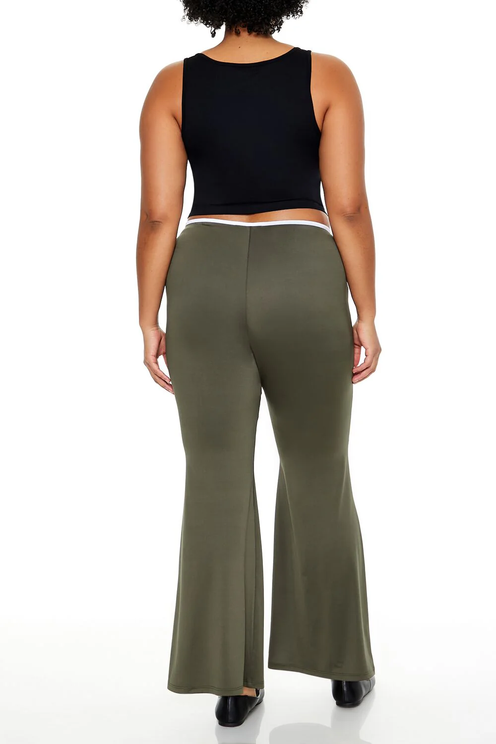 Plus Size Tie-Waist Flare Leggings - Image 4