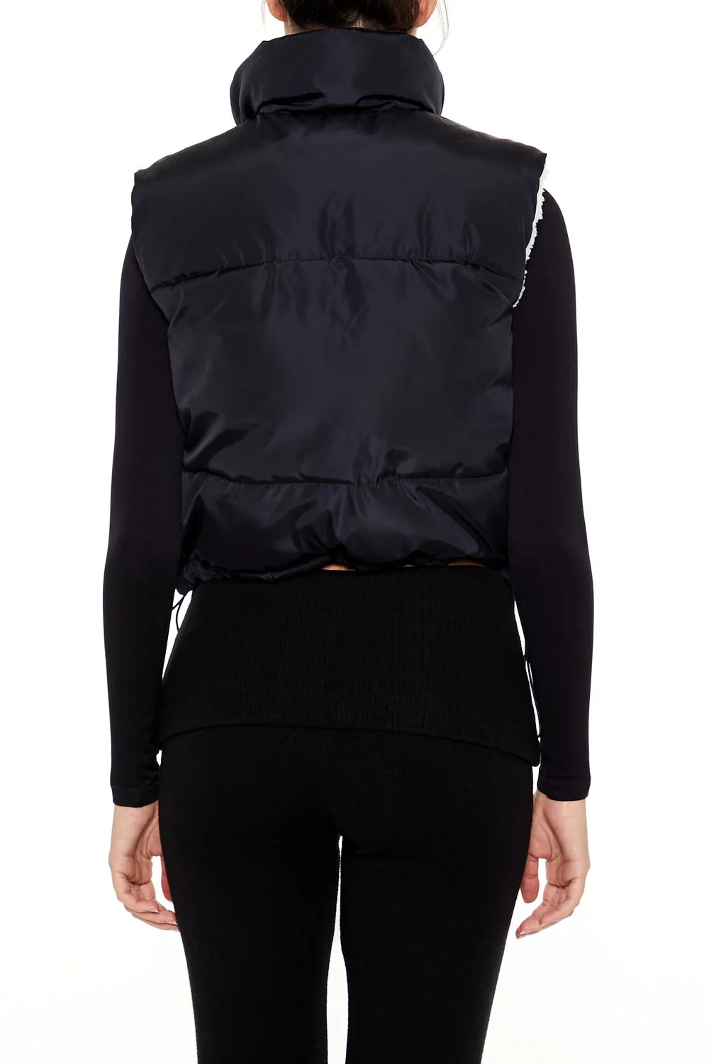Toggle Drawstring Cropped Vest - Image 5