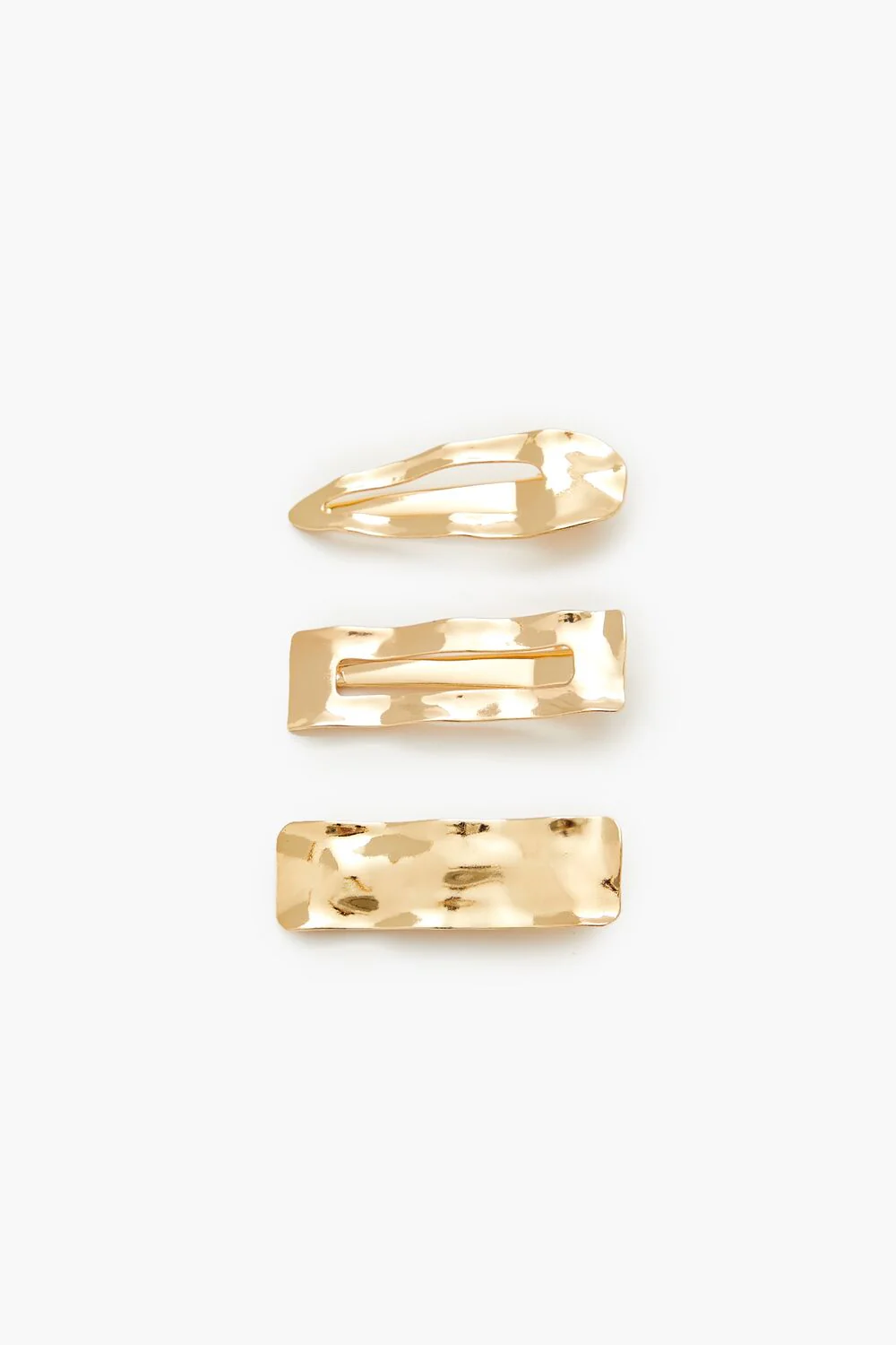 Hammered Geo Hair Clip Set - Image 4