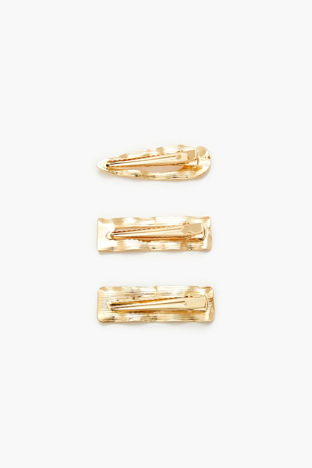 Hammered Geo Hair Clip Set - Image 5
