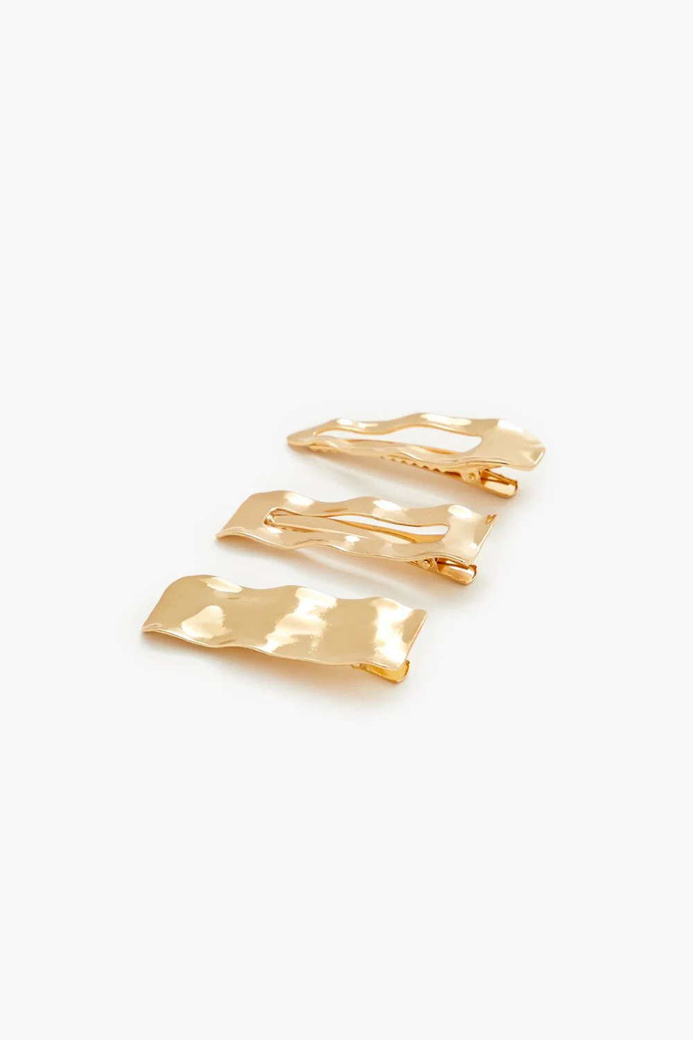 Hammered Geo Hair Clip Set - Image 6
