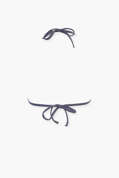 Denim Triangle Bikini Top - Image 2