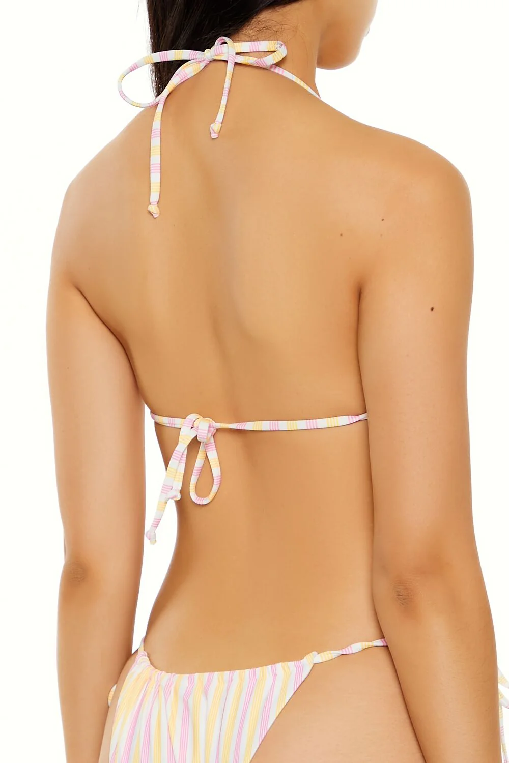 Essentials Multi-Stripe Triangle Bikini Top - Image 4