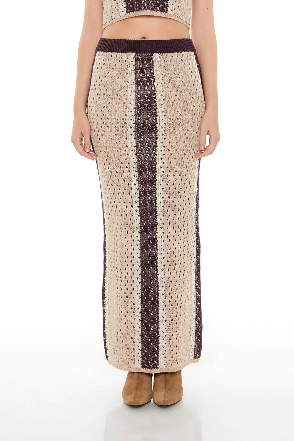 Striped Crochet Tank Top & Skirt Set - Image 4