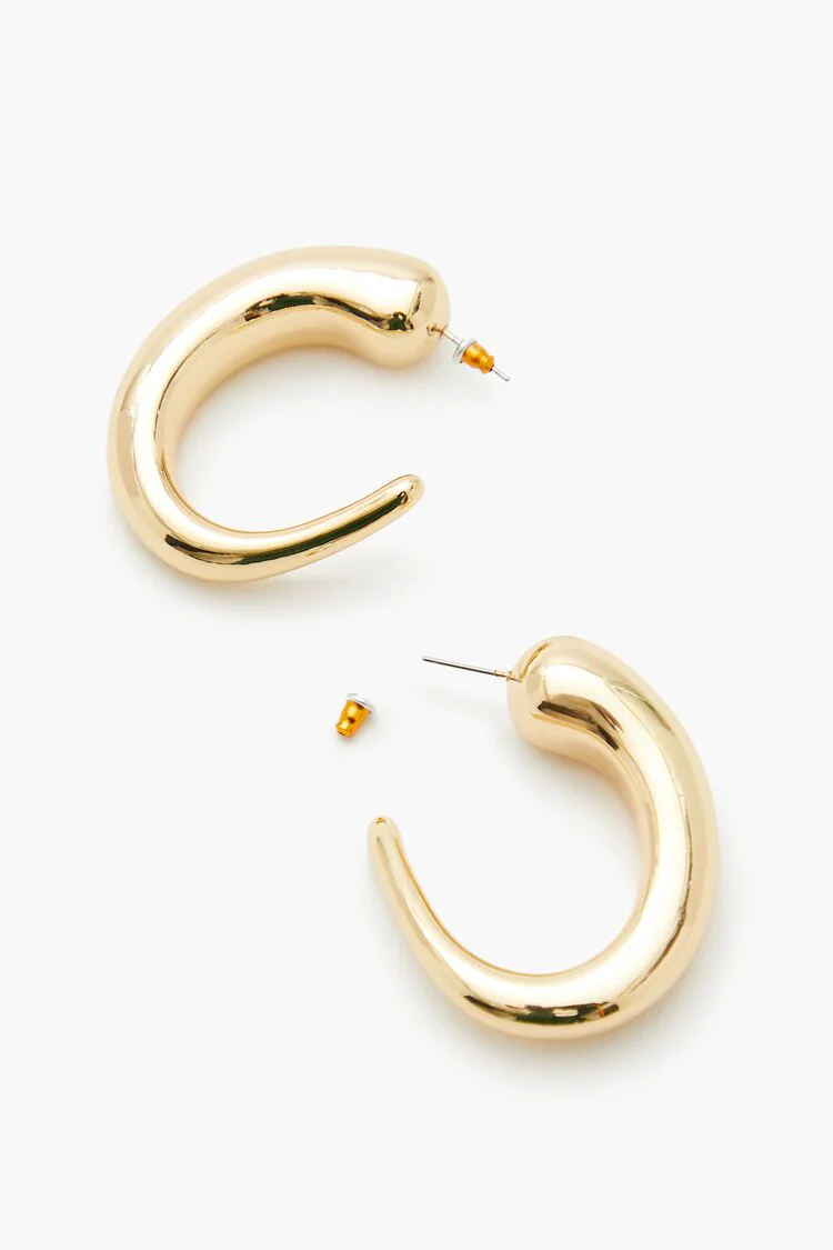 Smooth Hoop Earrings - Image 3