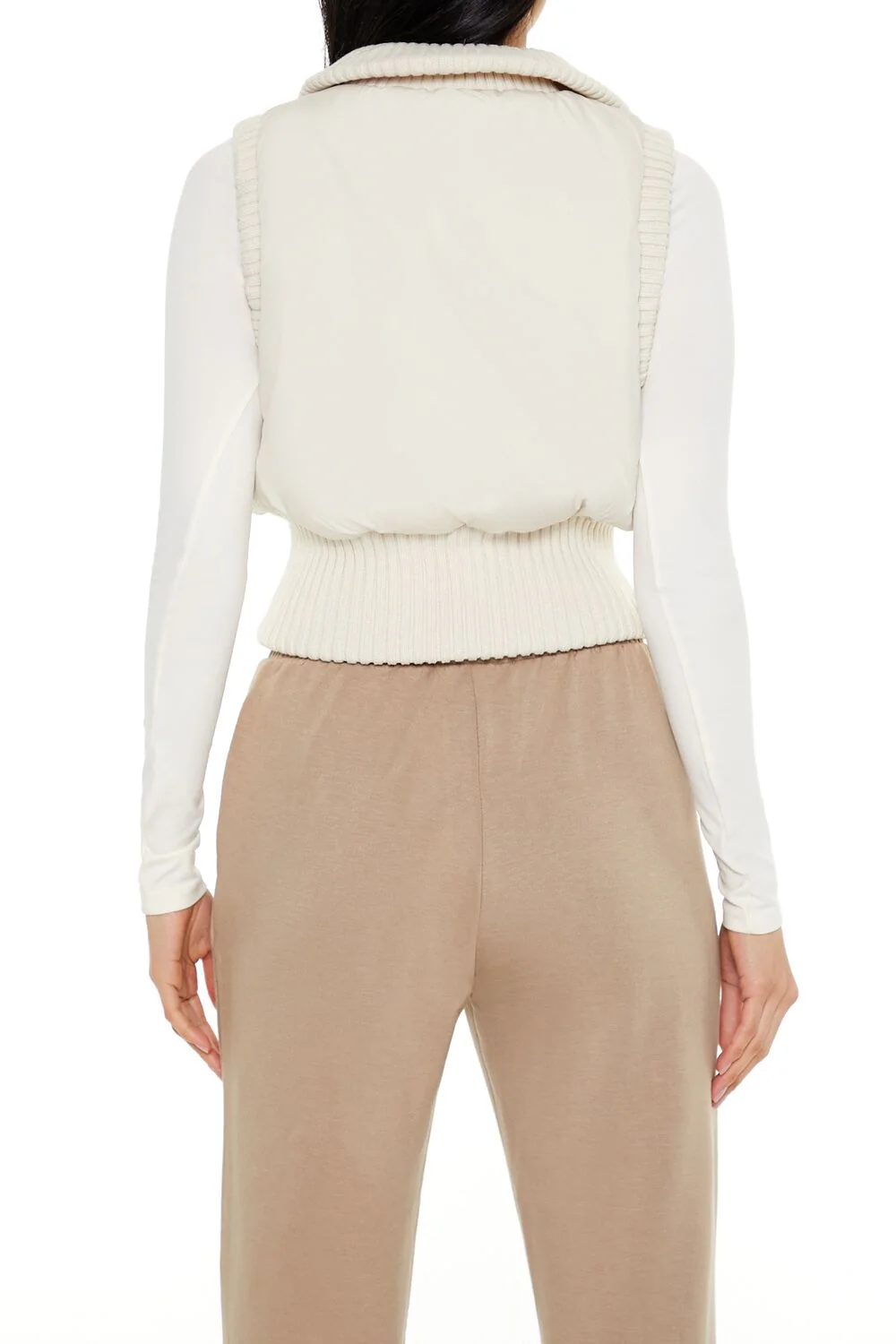 Cropped Zip-Up Vest - Image 10