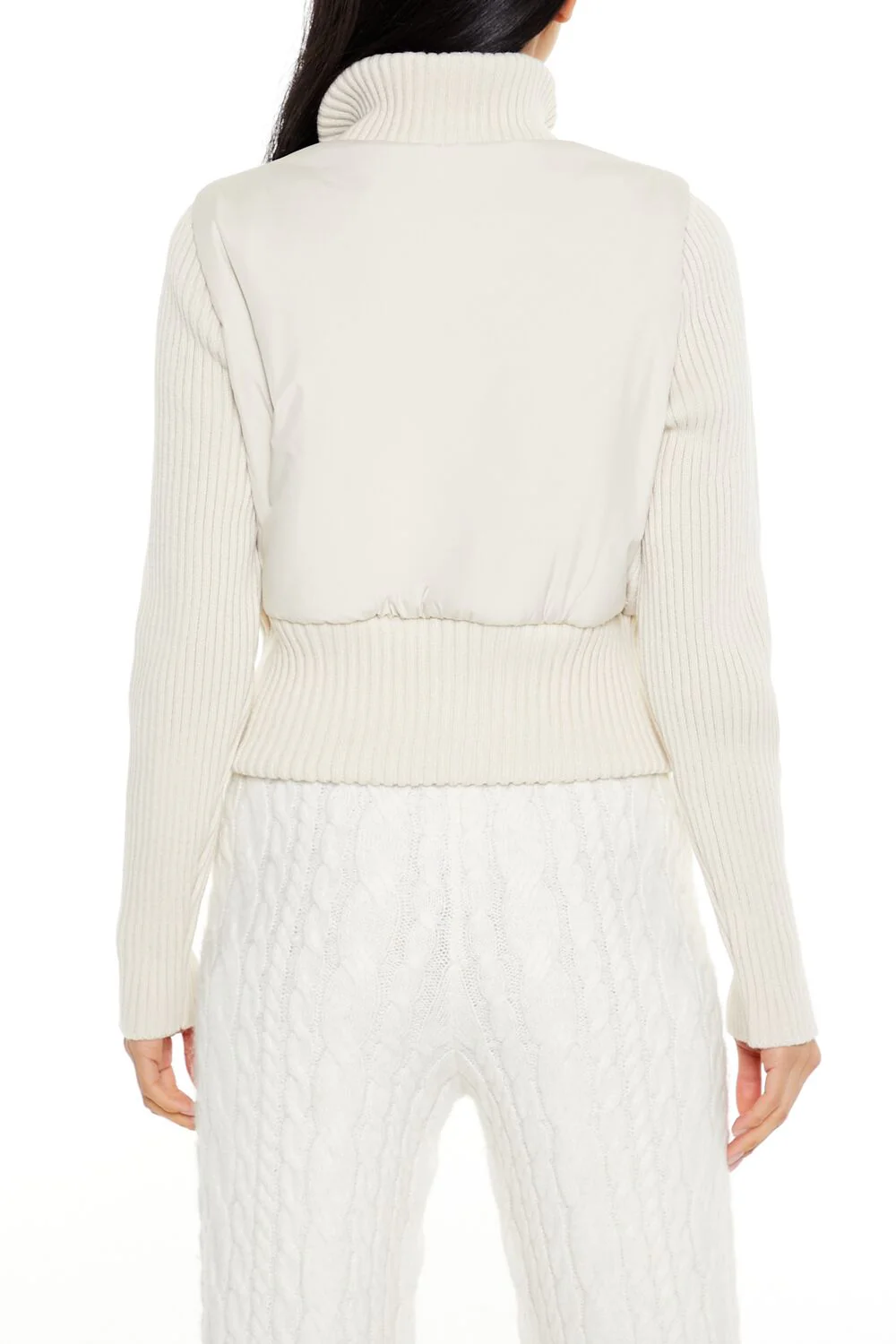Ribbed Funnel Neck Jacket - Image 5
