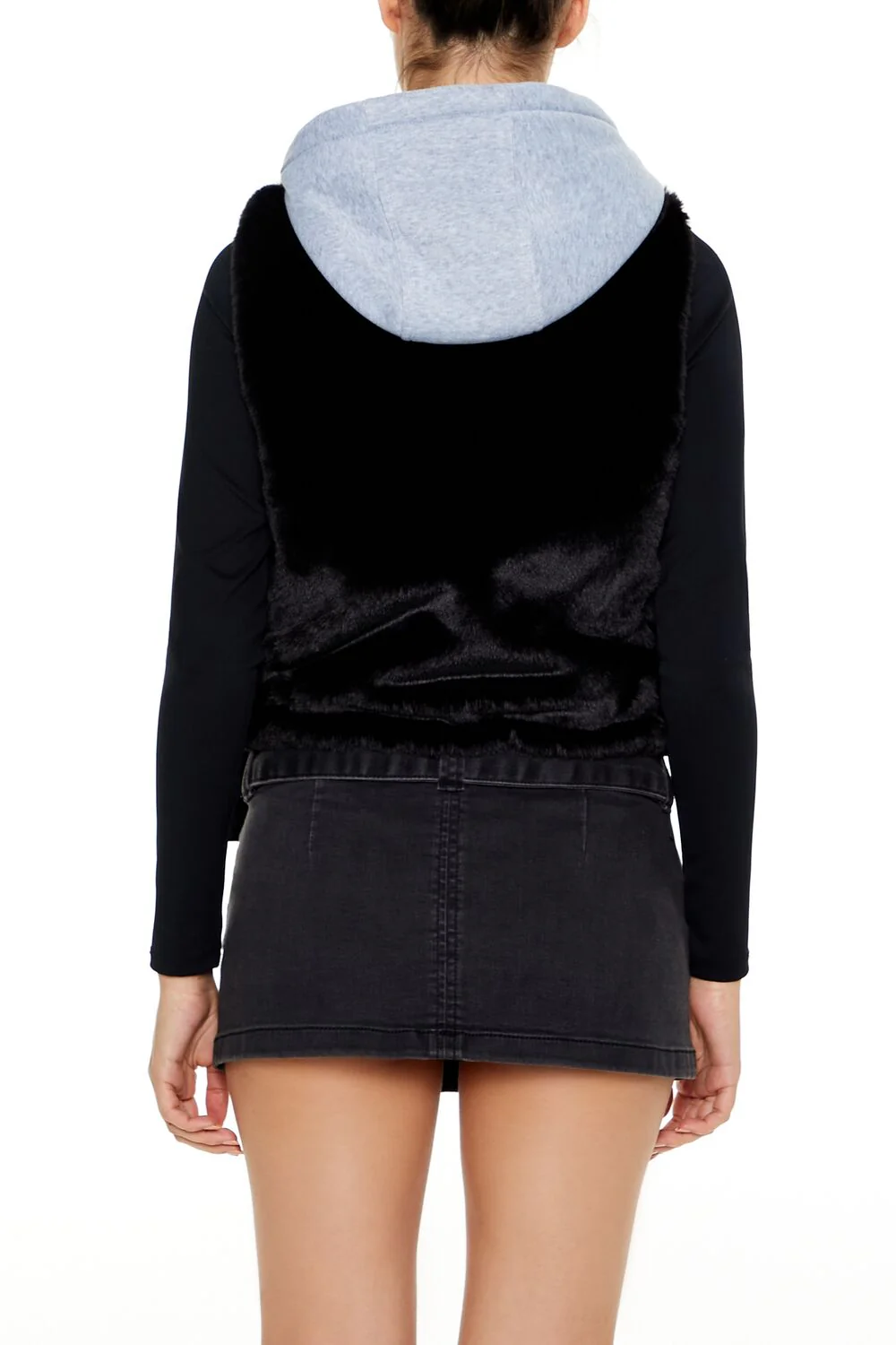 Colorblock Faux Fur Vest - Image 5