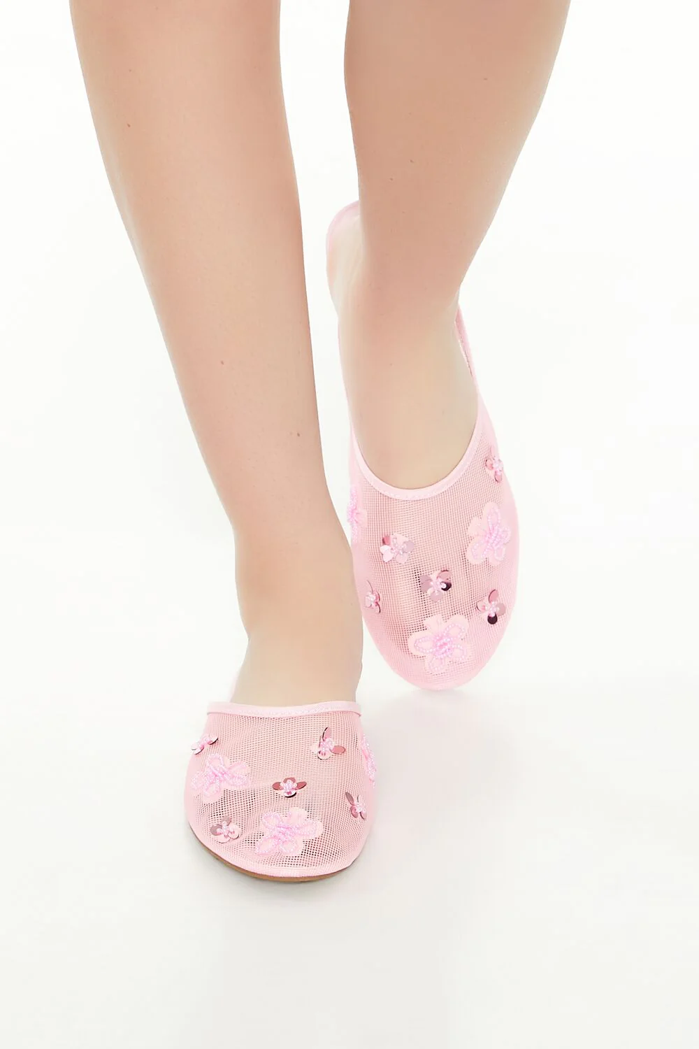 Sequin Floral Embroidered Sandals - Image 12