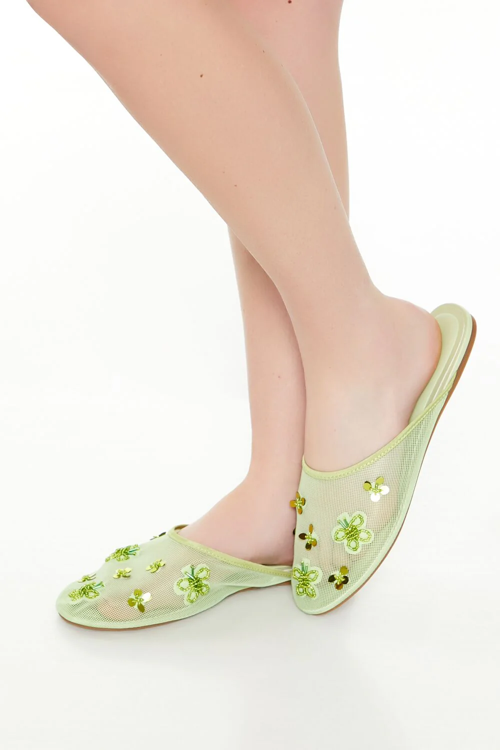 Sequin Floral Embroidered Sandals - Image 5