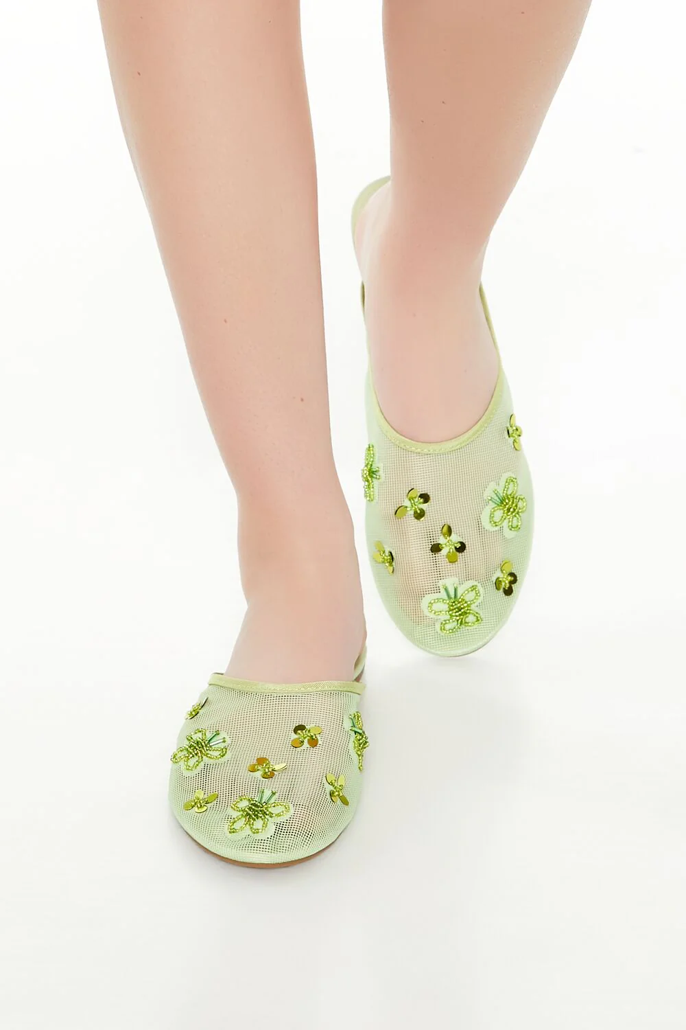 Sequin Floral Embroidered Sandals - Image 8