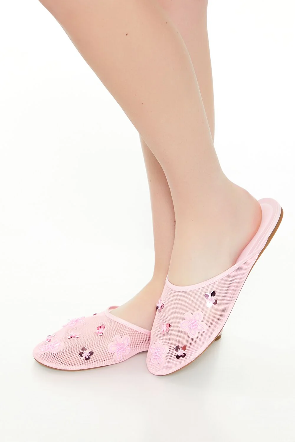 Sequin Floral Embroidered Sandals - Image 9