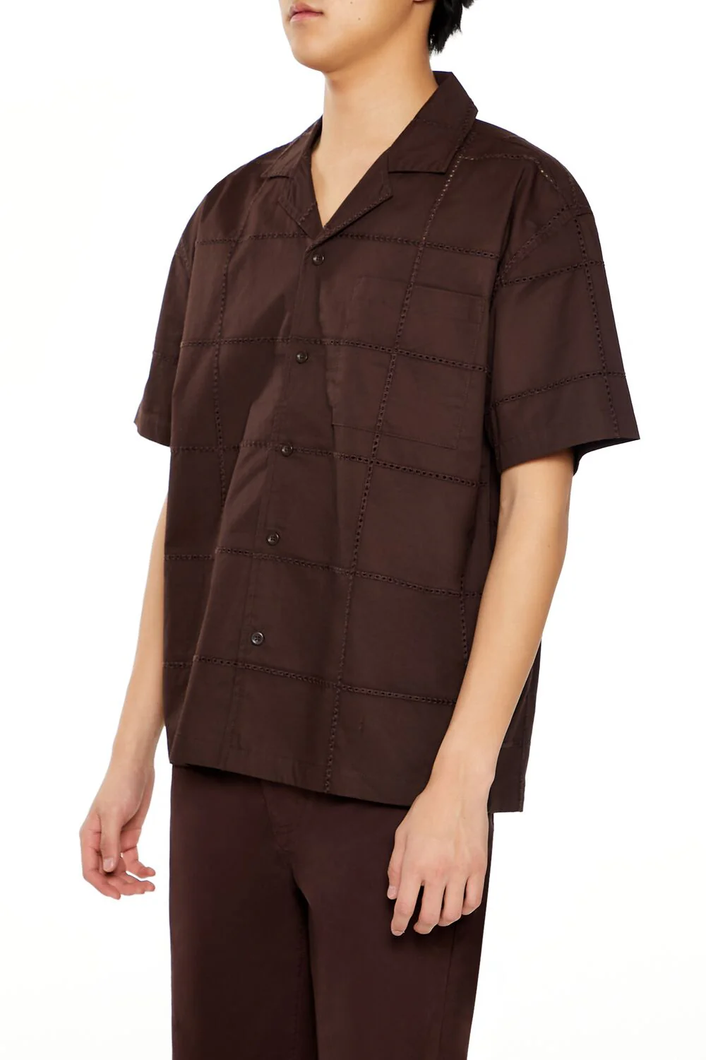 Embroidered Grid Shirt - Image 4
