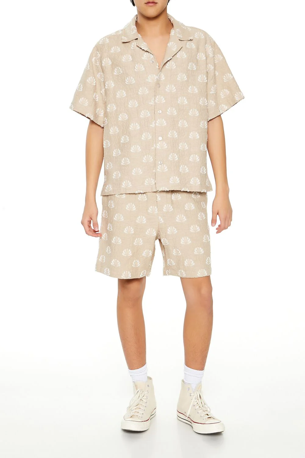 Textured Geo Cuban-Collar Shirt - Image 2