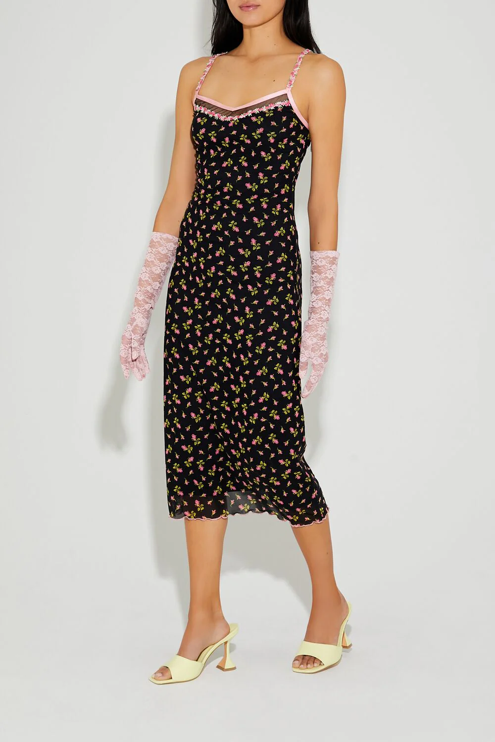 Betsey Johnson Floral Midi Dress - Image 3